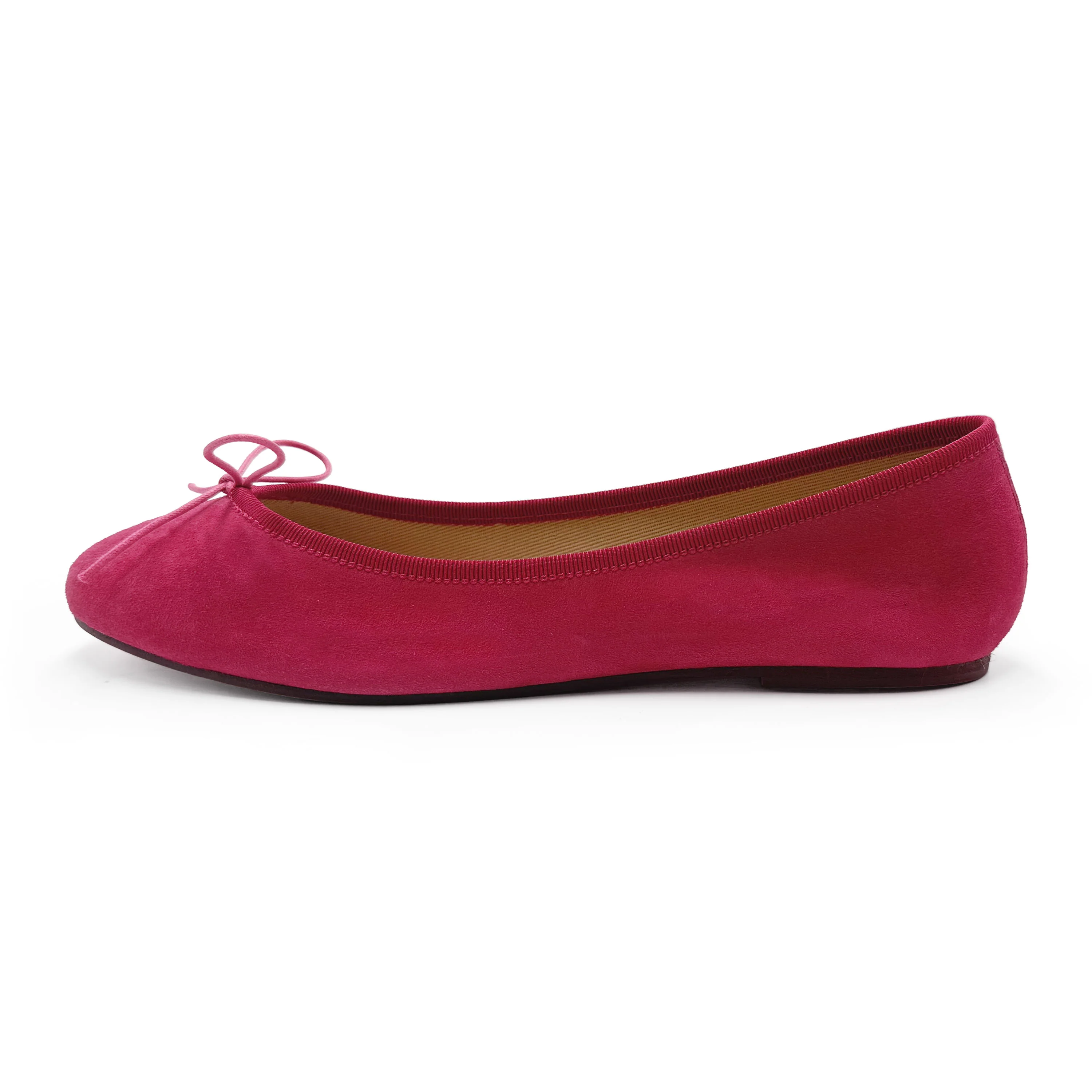 Plum suede ballet flats - Image 3
