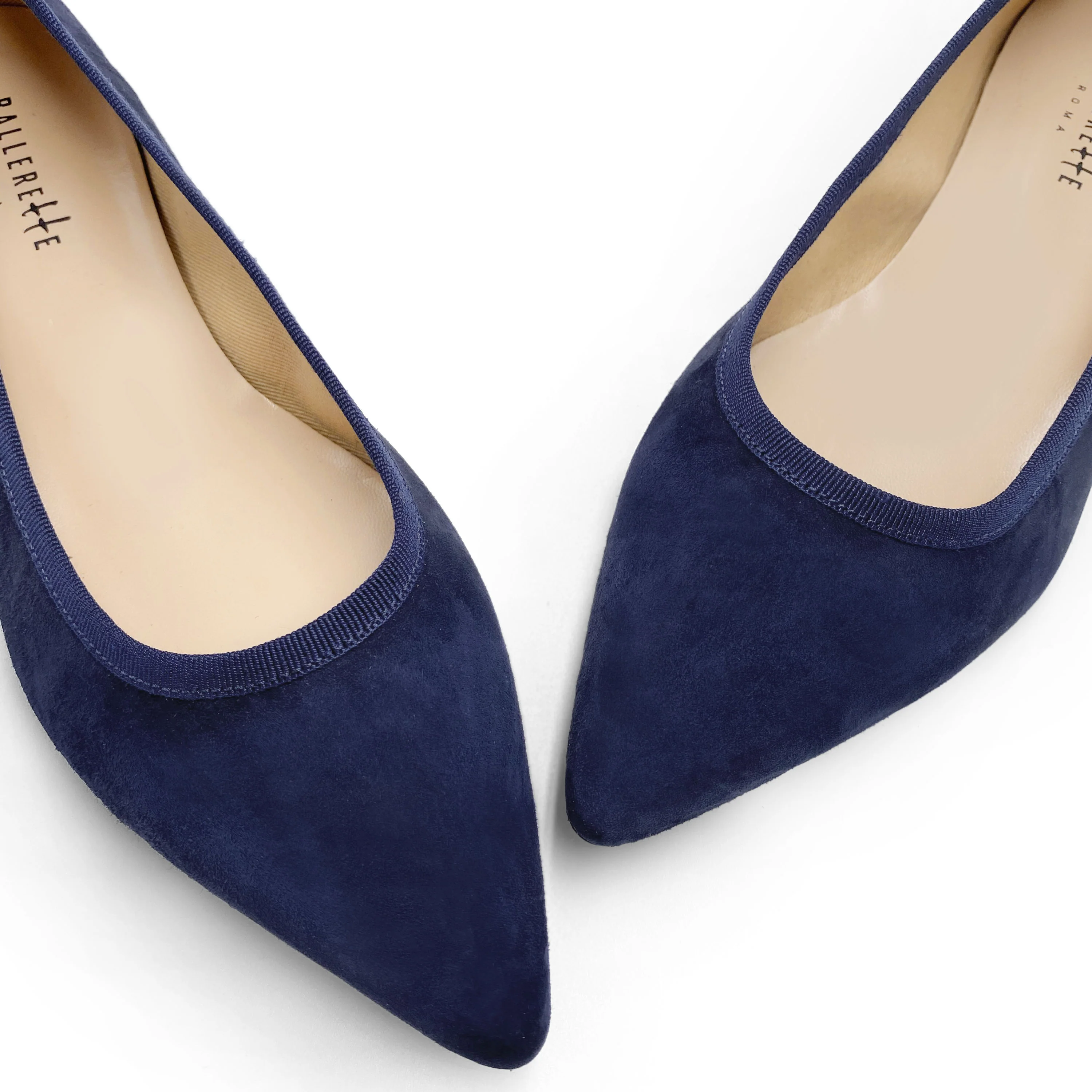 Blue pointed toe ballet flats - Image 3