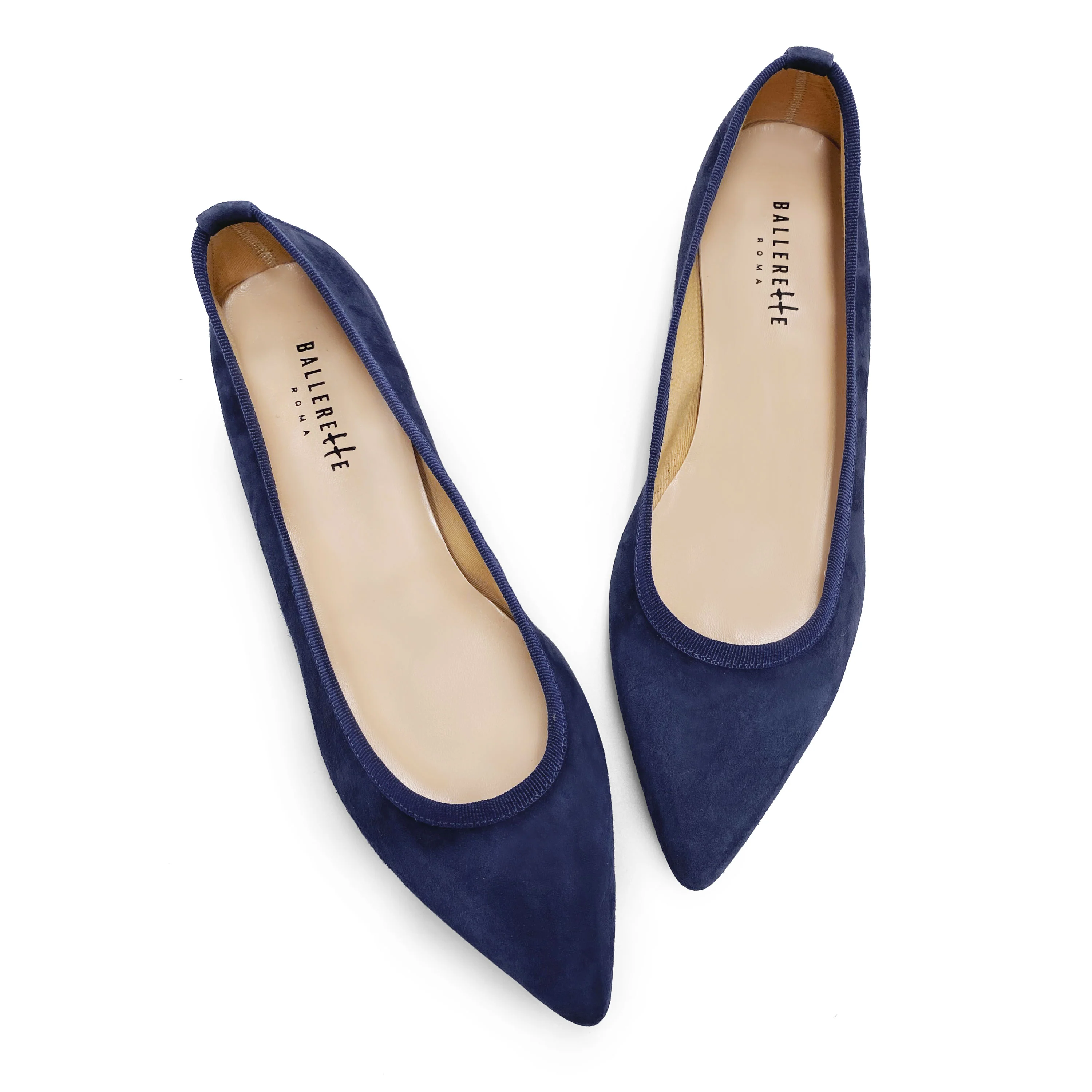 Blue pointed toe ballet flats - Image 4