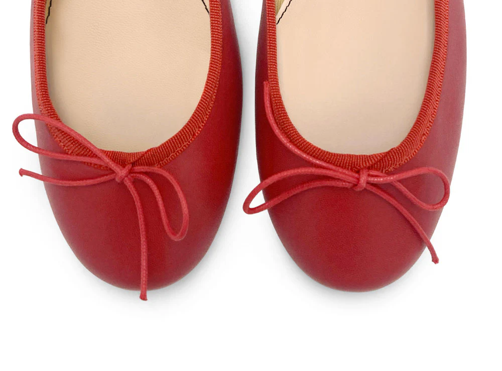 Red leather ballet flats - Image 6