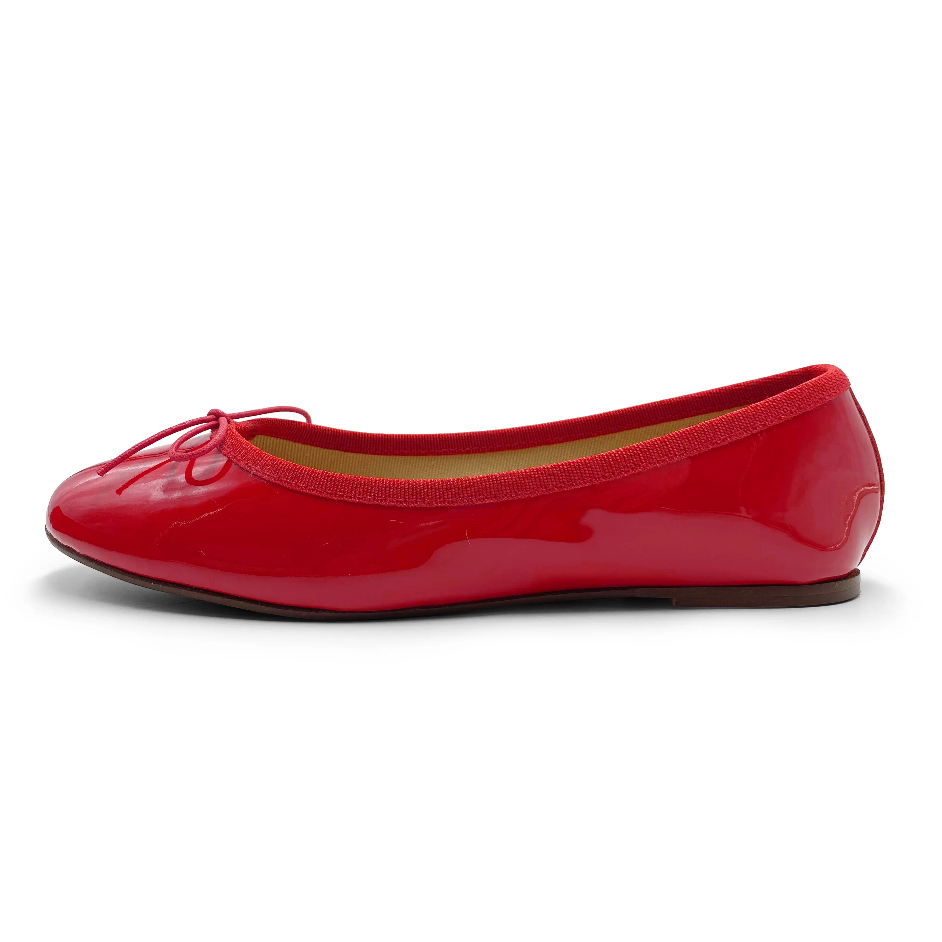 Red patent leather ballet flats - Image 4
