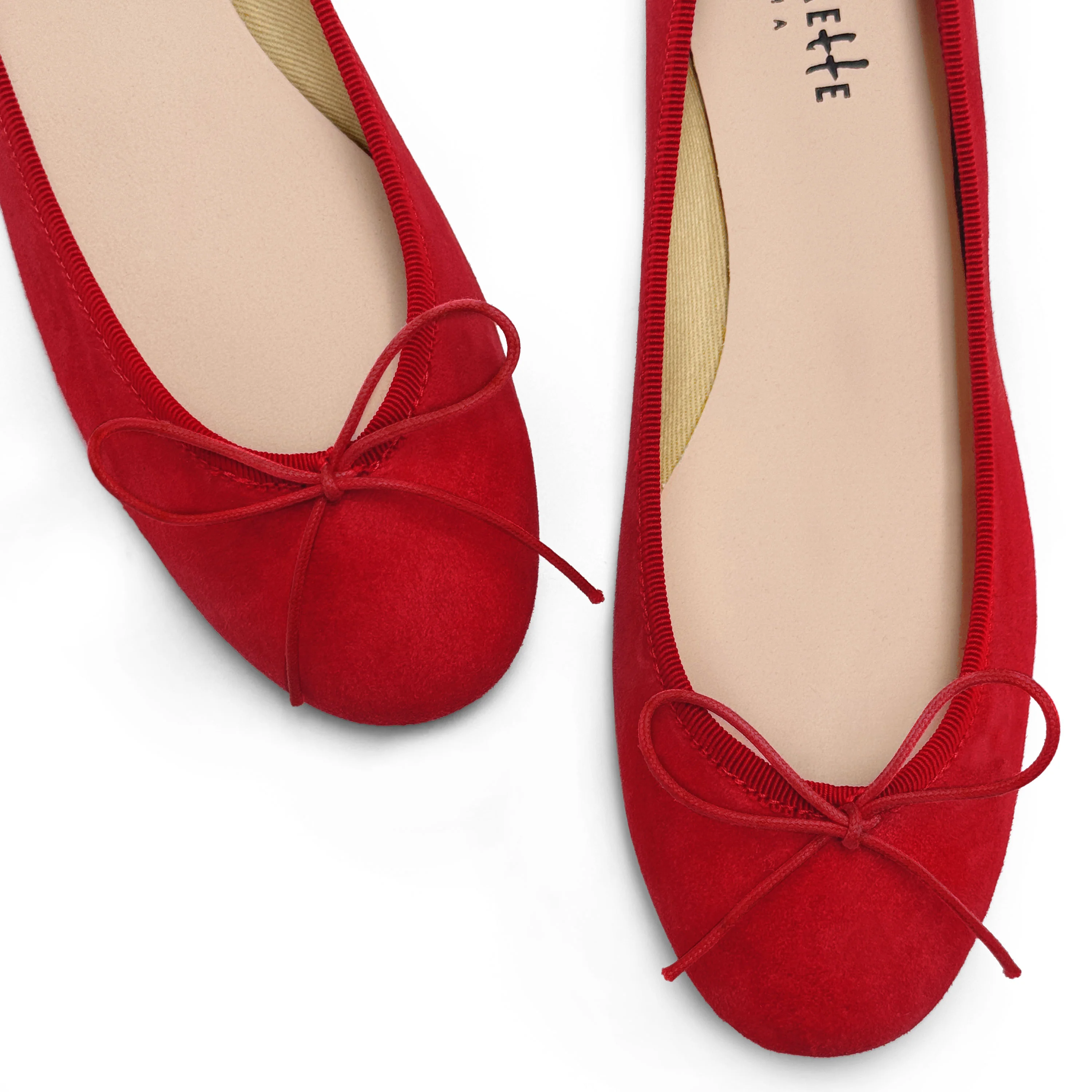 Red suede ballet flats - Image 3