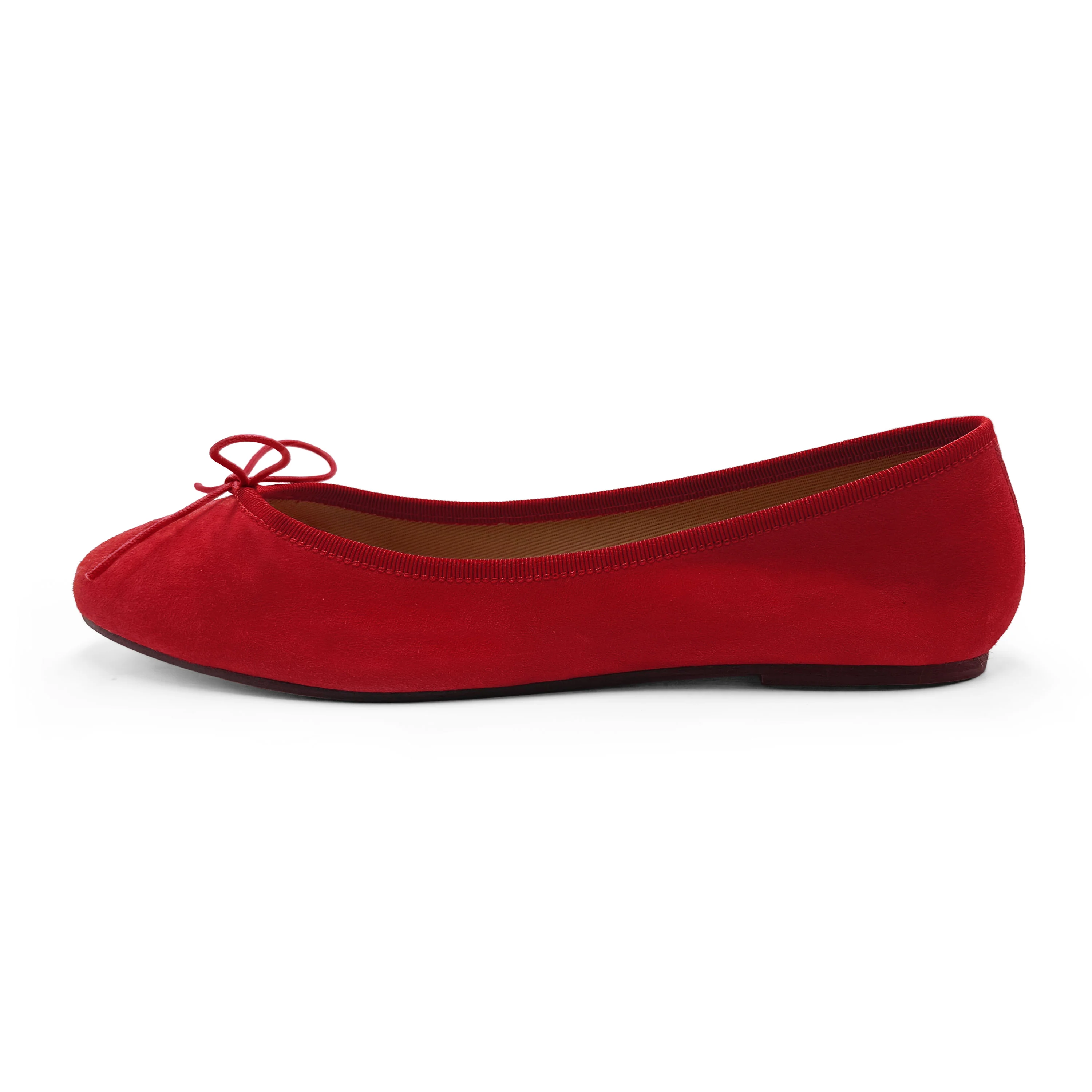 Red suede ballet flats - Image 4
