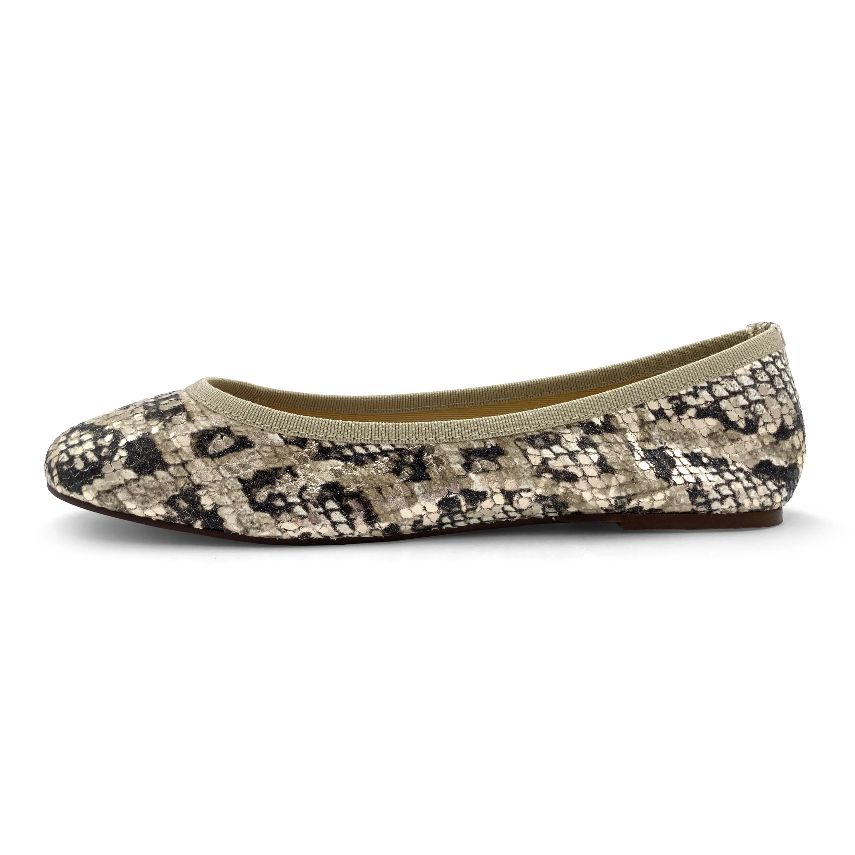 Snake print leather ballet flats - Image 4