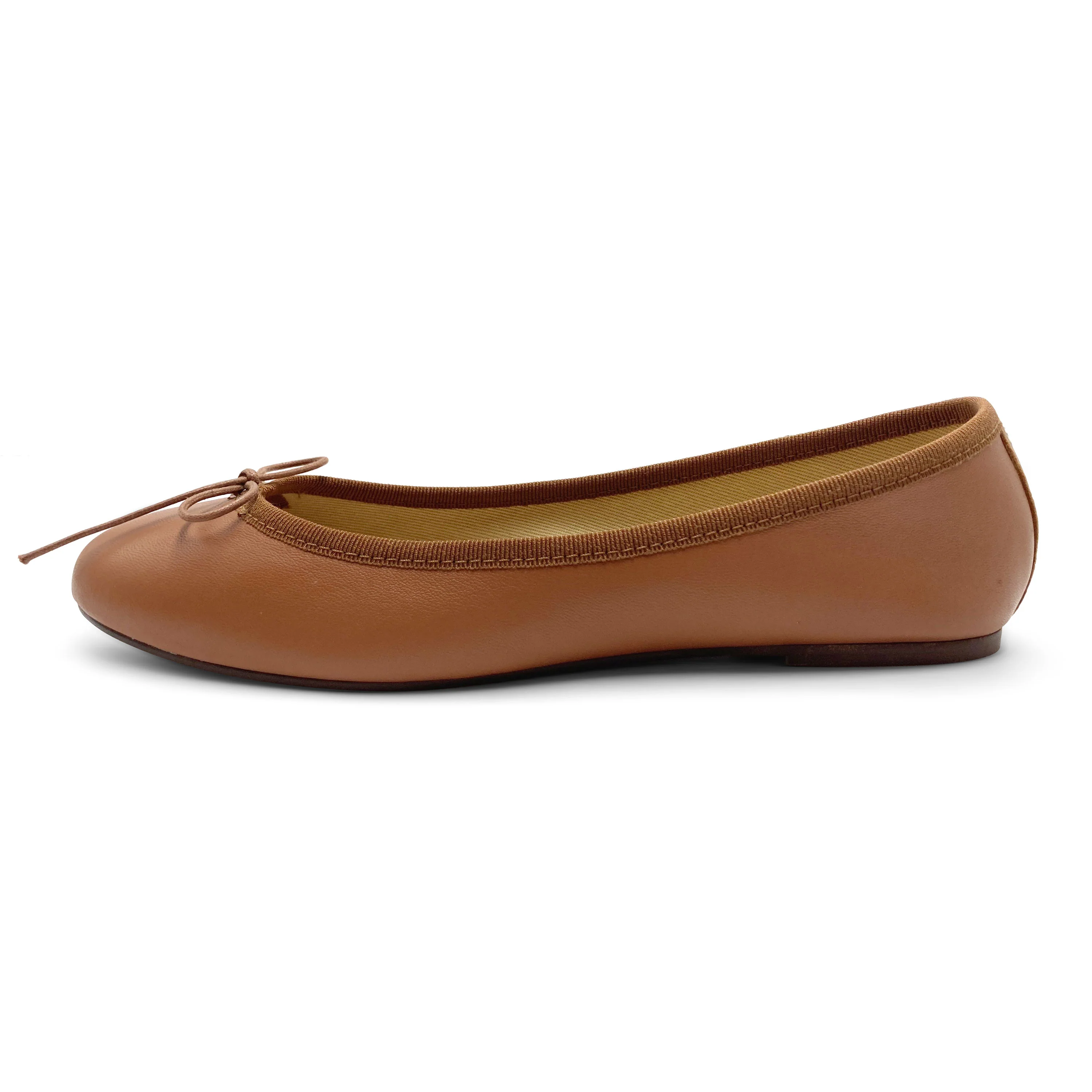 Tan leather ballet flats - Image 4