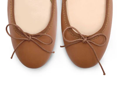 Tan leather ballet flats - Image 5