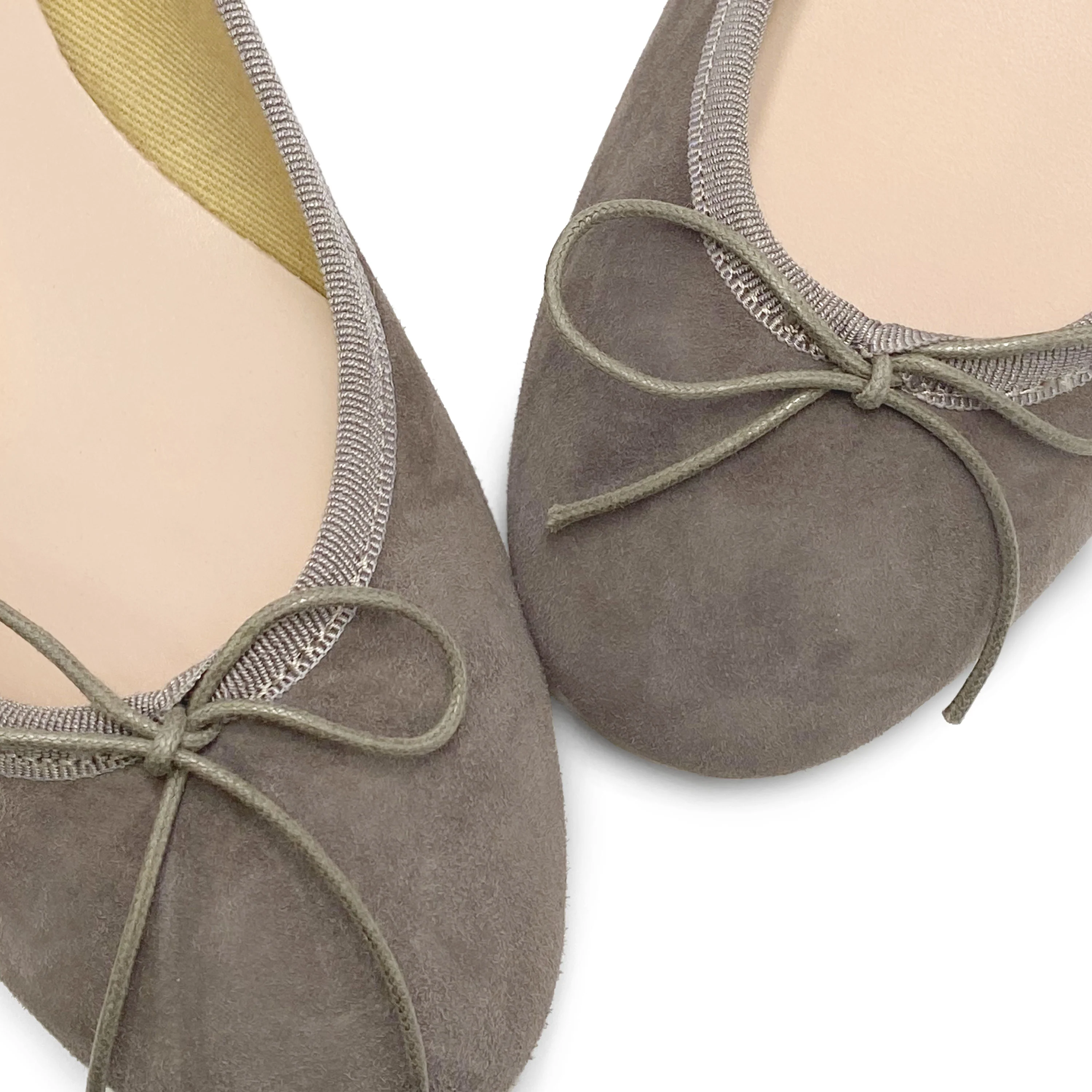 Taupe suede ballet flats - Image 3