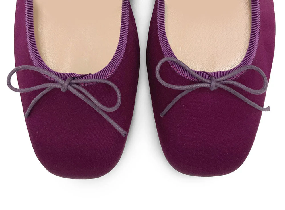 TT Go Green collection fuchsia satin Mary Jane ballet flats in eco fabric - Image 6