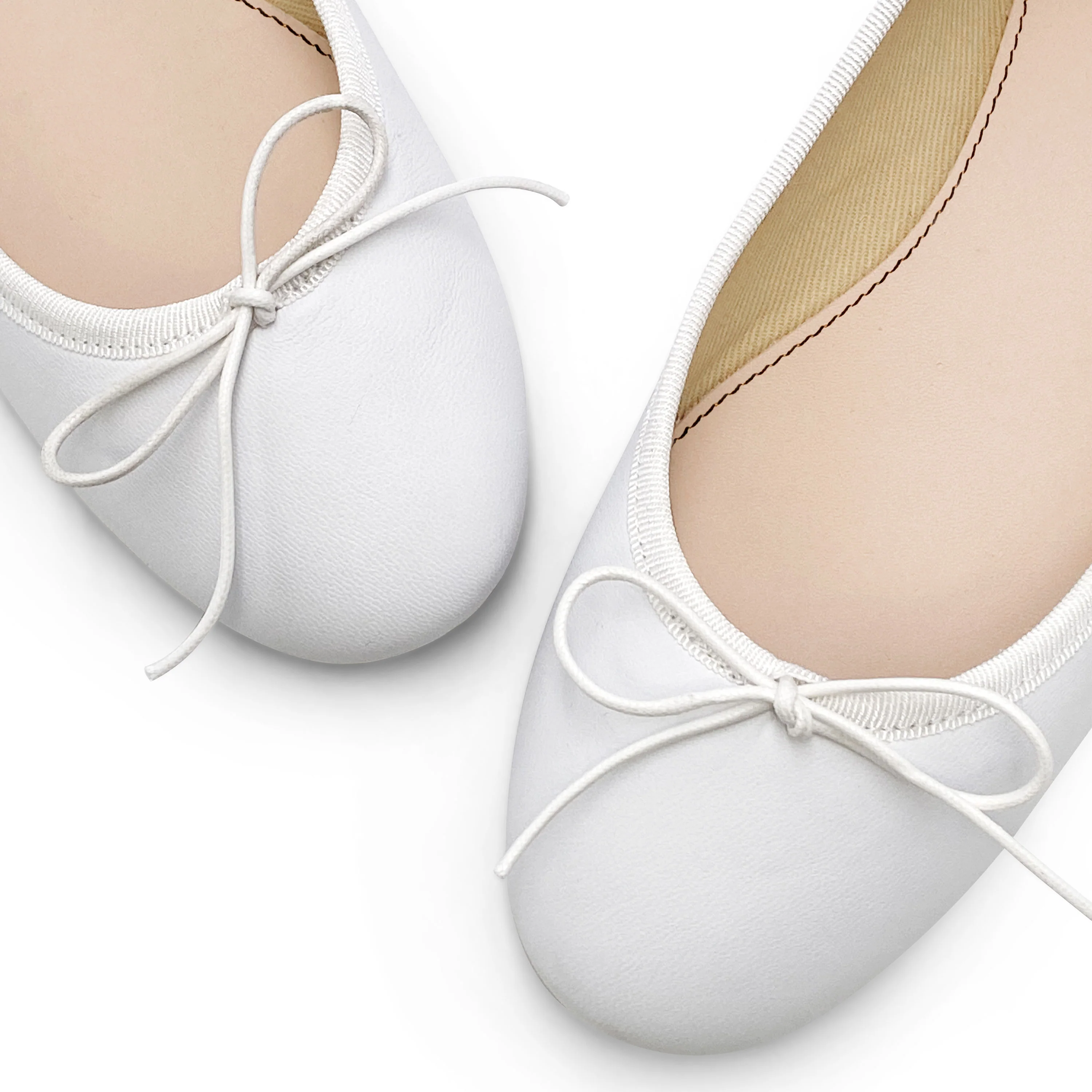 White leather ballet flats - Image 3