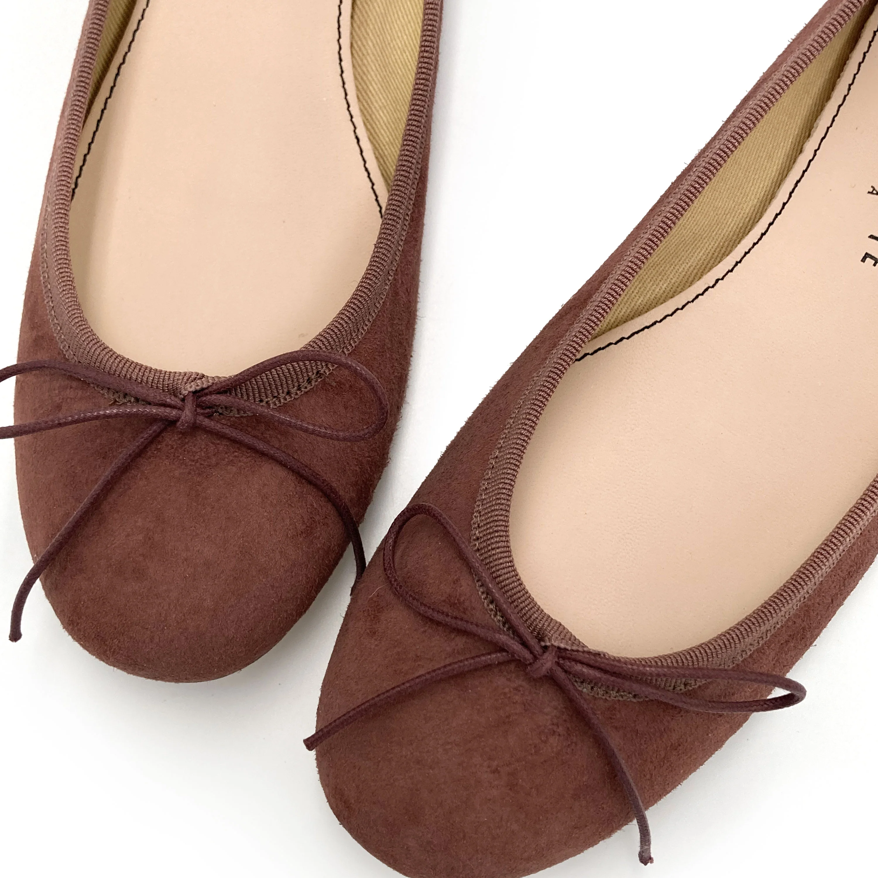 Wine suede ballet flats - Image 3