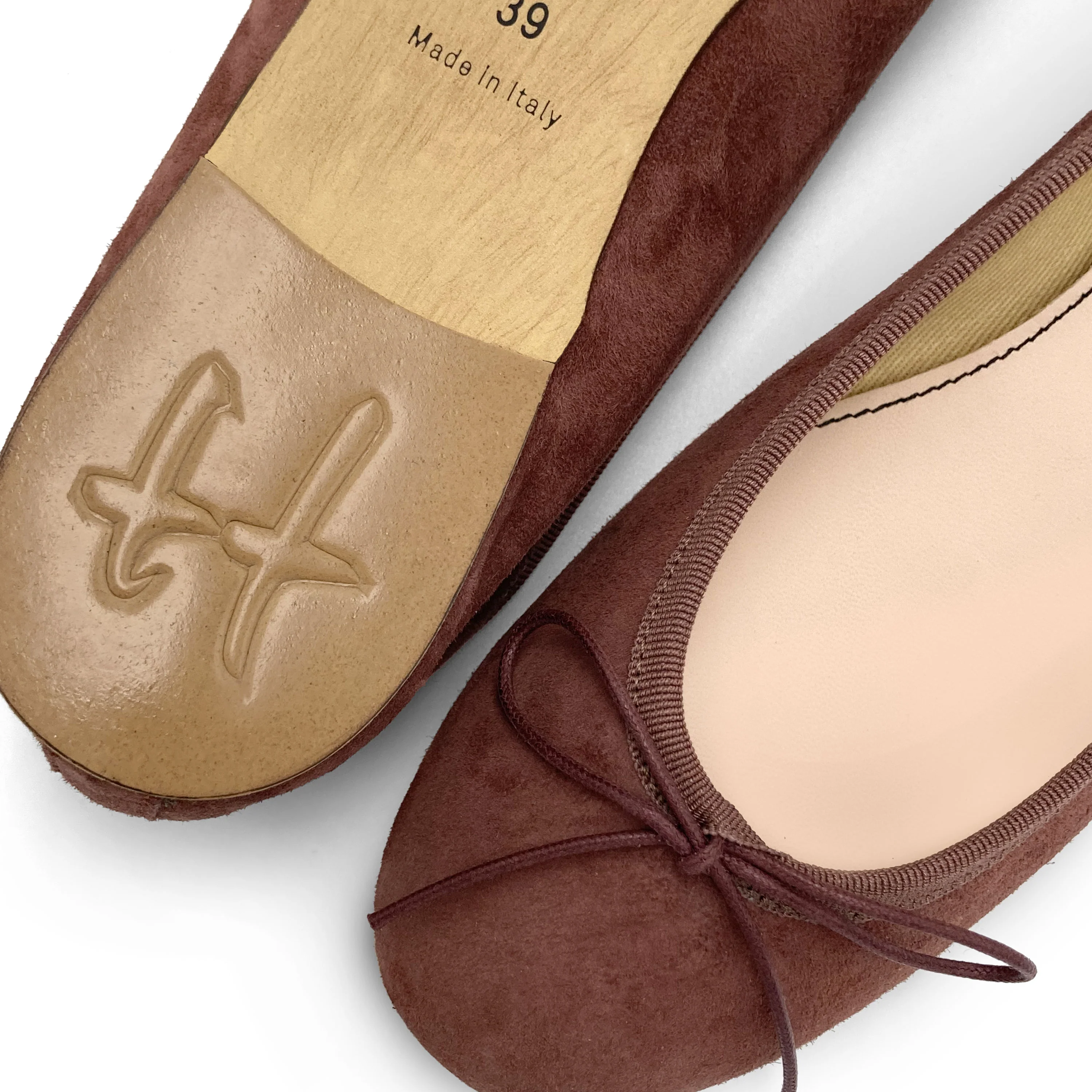Wine suede ballet flats - Image 5