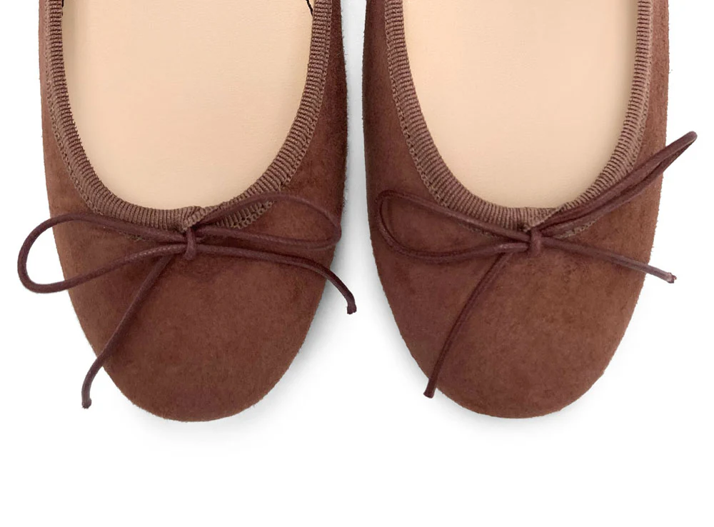 Wine suede ballet flats - Image 6