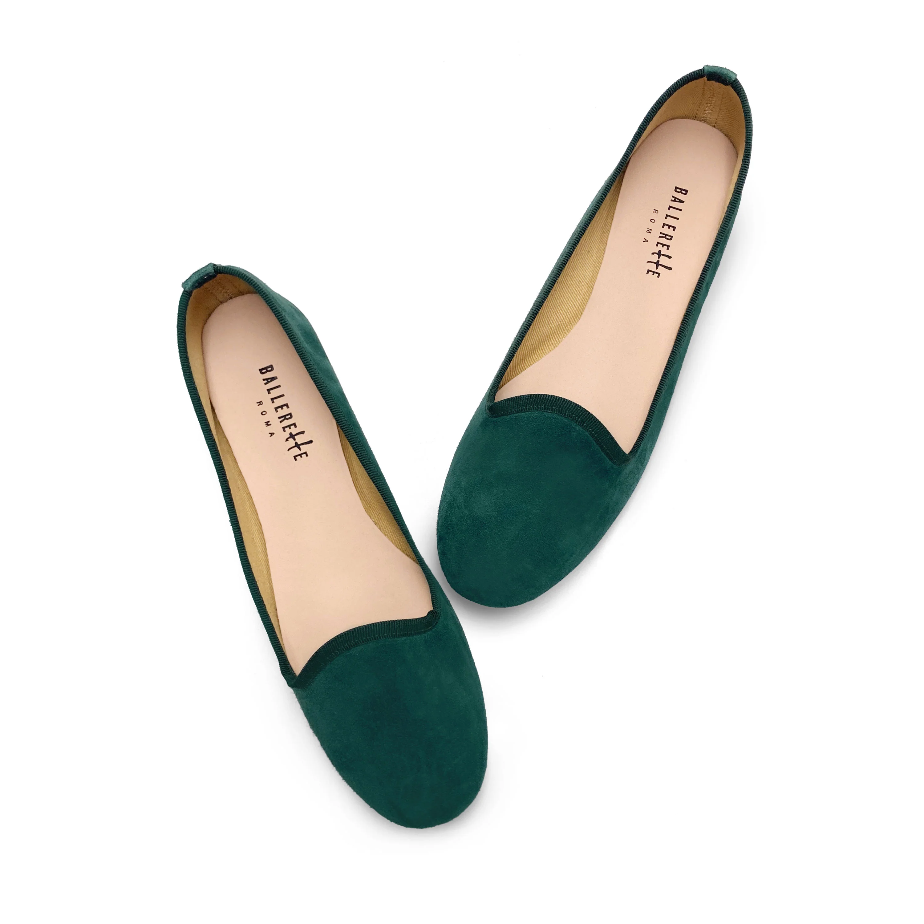 Women loafers in bottle green suede - Image 2