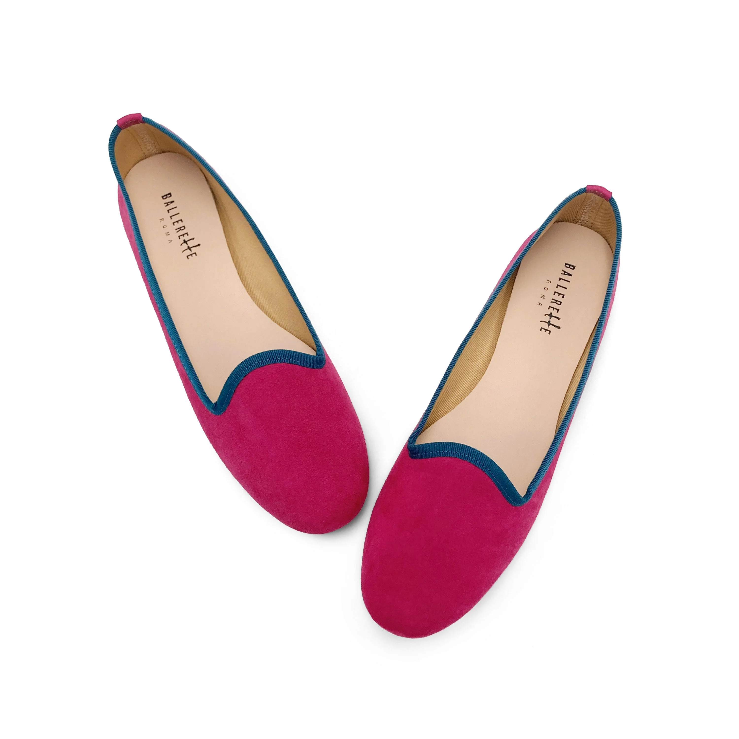 Women loafers in plum suede - Image 2