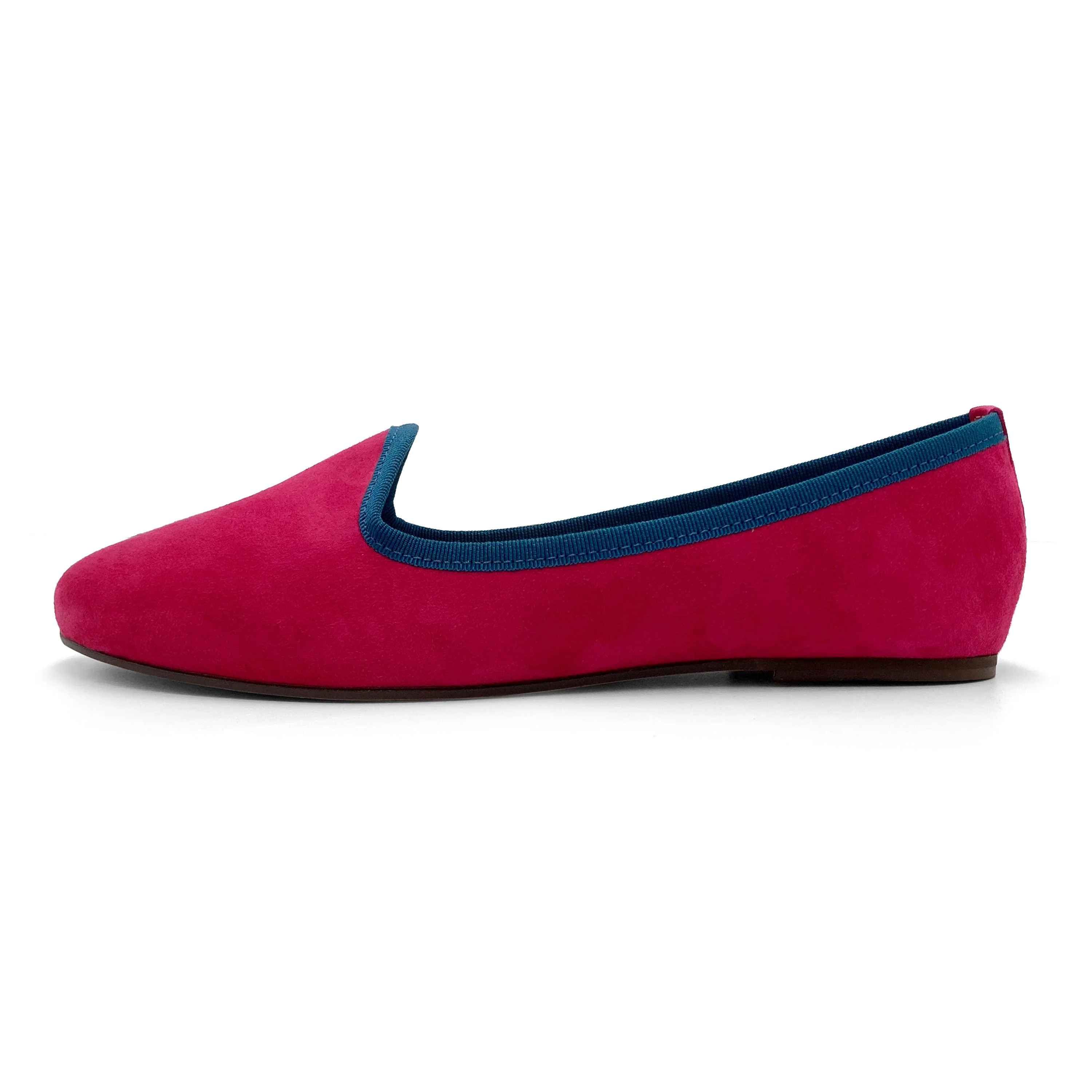 Women loafers in plum suede - Image 3