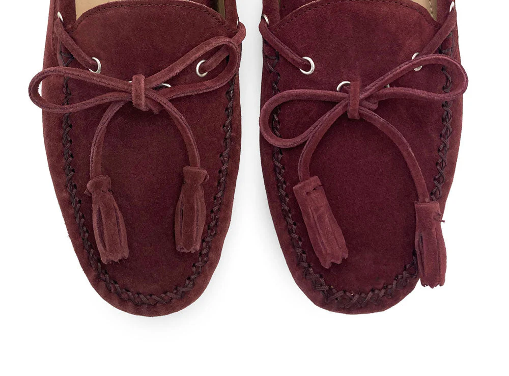 Women’s plum purple moccasins with beads - Image 5