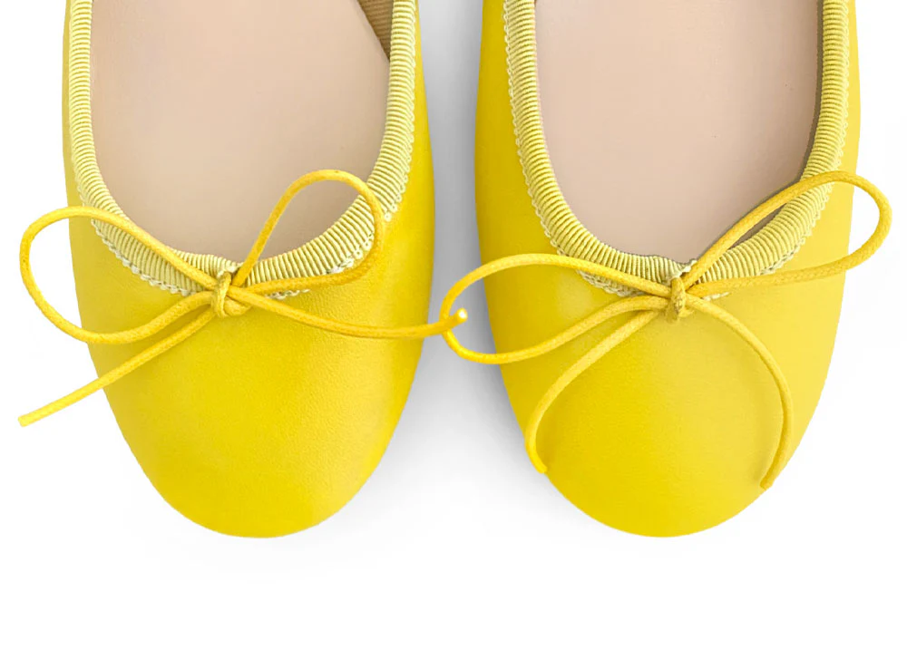 Yellow leather ballet flats - Image 5