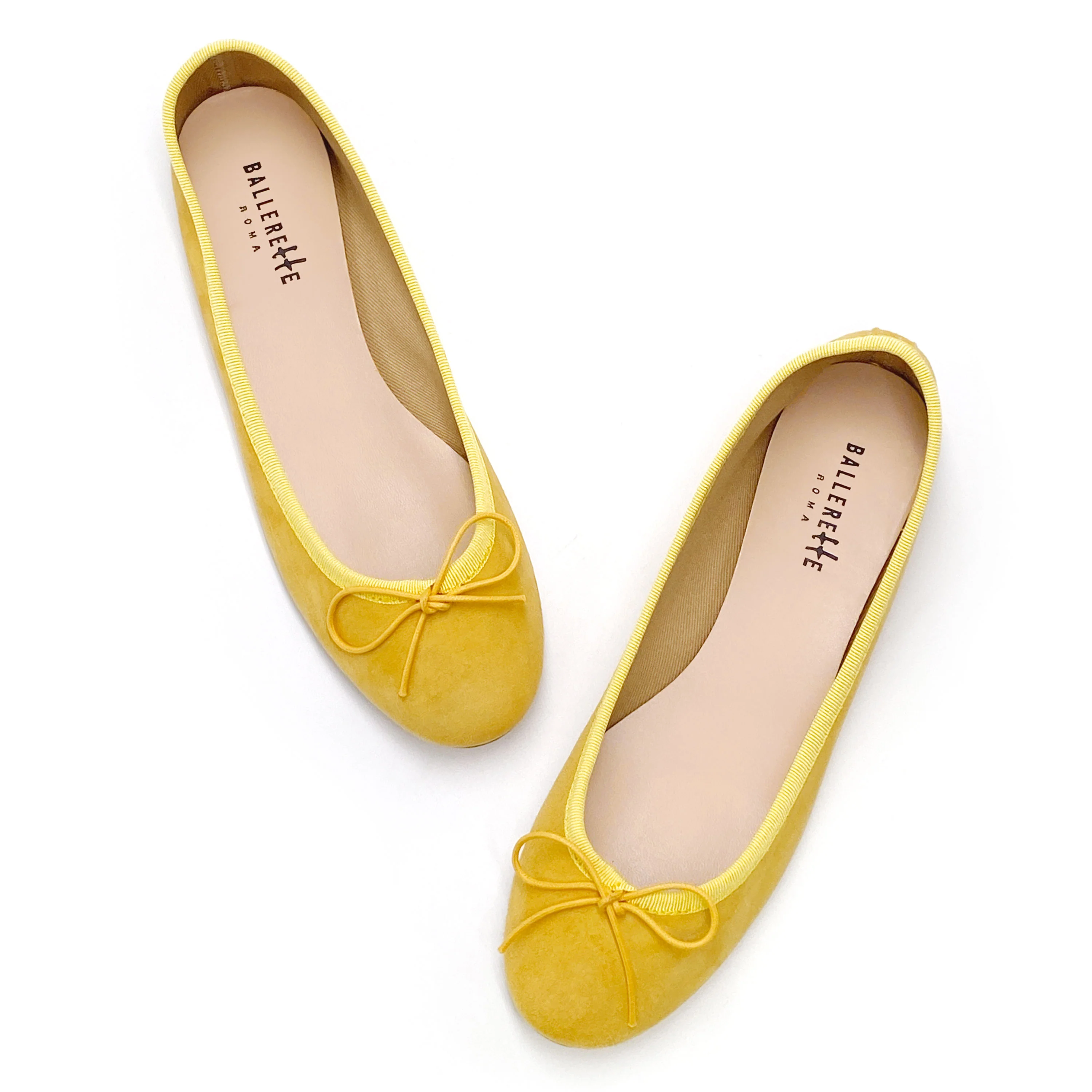 Yellow suede ballet flats - Image 2